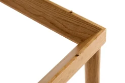 HAY Kofi table 60 x 60 cm, lacquered oak - clear glass