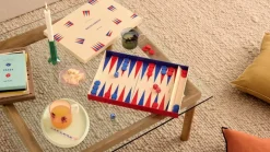 HAY Kofi table 60 x 60 cm, lacquered oak - clear glass