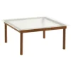 HAY Kofi table 80 x 80 cm, lacquered walnut - reeded glass
