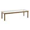 HAY Kofi table 140 x 50 cm, lacquered walnut - reeded glass