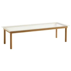 HAY Kofi table 140 x 50 cm, lacquered oak - reeded glass