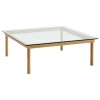HAY Kofi table 100 x 100 cm, lacquered oak - clear glass