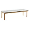HAY Kofi table 140 x 50 cm, lacquered oak - clear glass