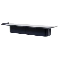 HAY Korpus shelf L, 7 hooks, midnight blue