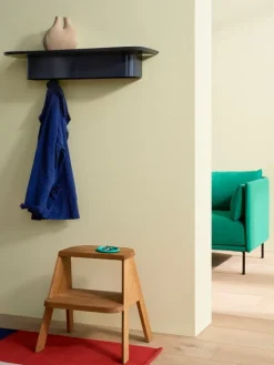 HAY Korpus shelf L, 7 hooks, midnight blue