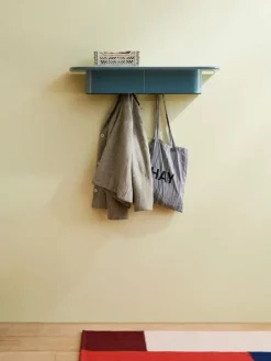 HAY Korpus shelf L, 7 hooks, sea