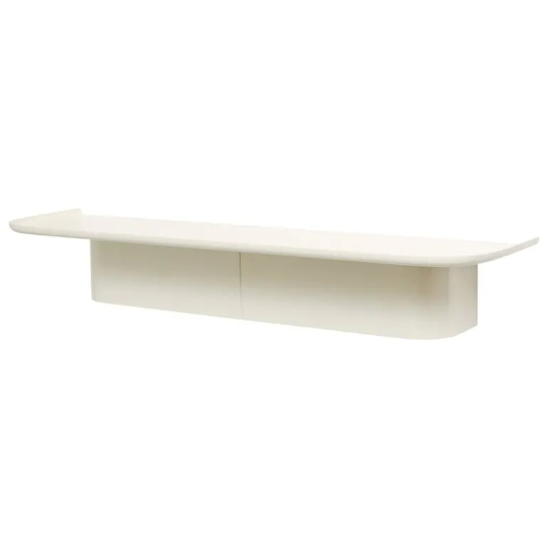 HAY Korpus shelf L, 7 hooks, cream