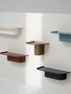 HAY Korpus shelf M, 4 hooks, brick red