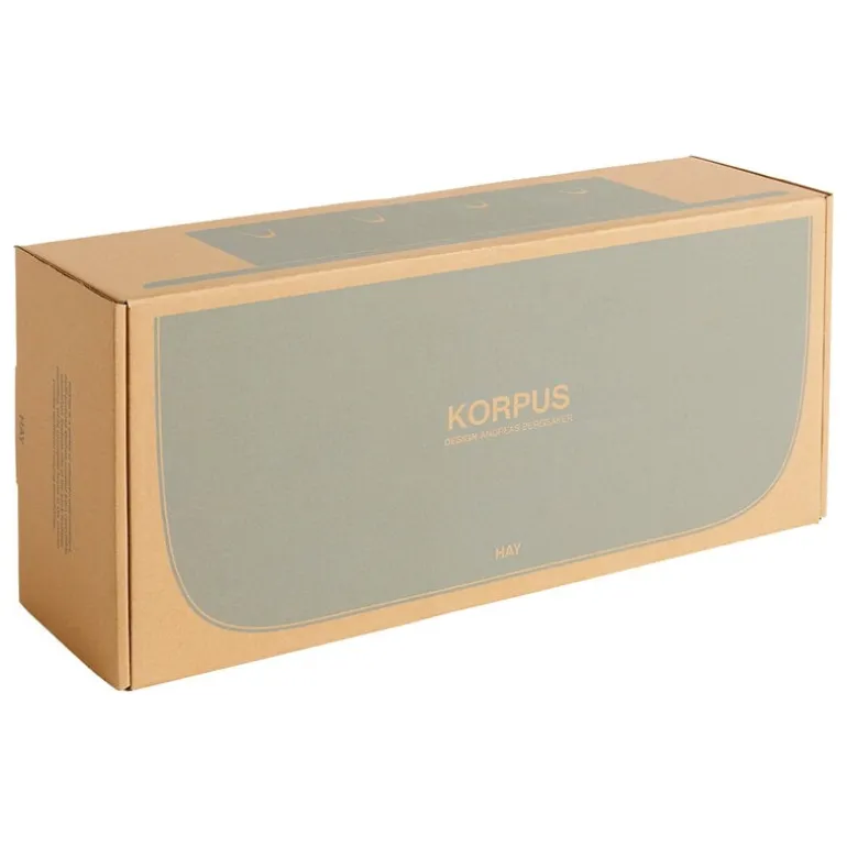 HAY Korpus shelf M, 4 hooks, sea