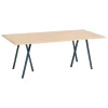 HAY Loop Stand table, 200 cm, deep blue - lacquered oak