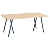 HAY Loop Stand table, 180 cm, deep blue - lacquered oak