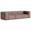 HAY Mags Soft 3-seater sofa, Comb.1 high arm, nougat leather Sense