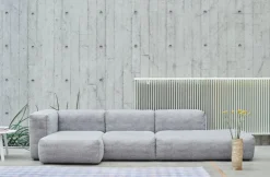HAY Mags Soft sofa, Comb.4 low arm left, Linara 443 - light grey