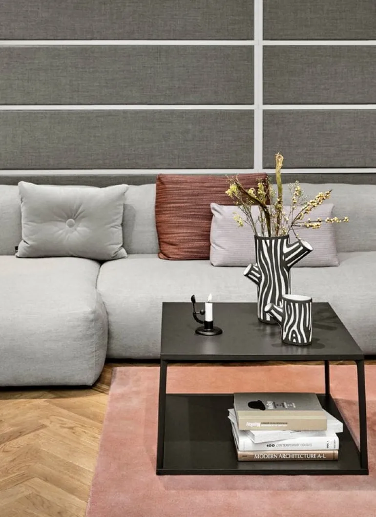 HAY Mags Soft sofa, Comb.4 low arm left, Linara 443 - light grey