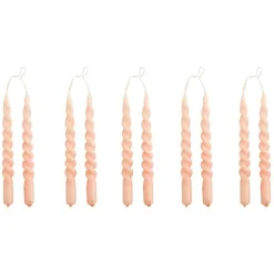 HAY Mini Swirl candles, 10 pcs, light rose