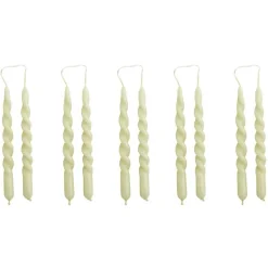 HAY Mini Swirl candles, 10 pcs, light green