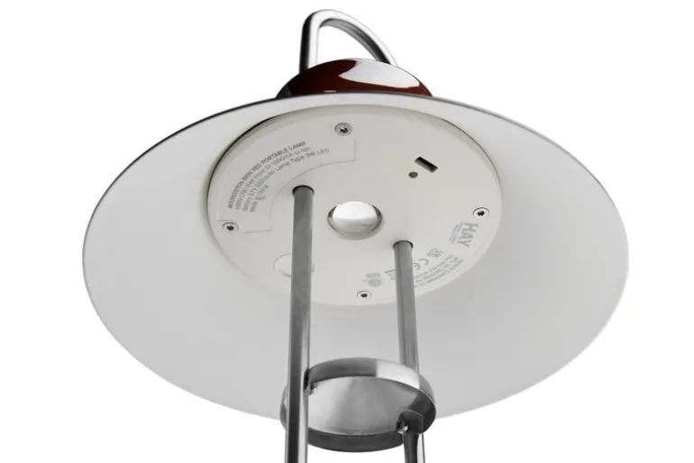 HAY Mousqueton portable table lamp, iron red