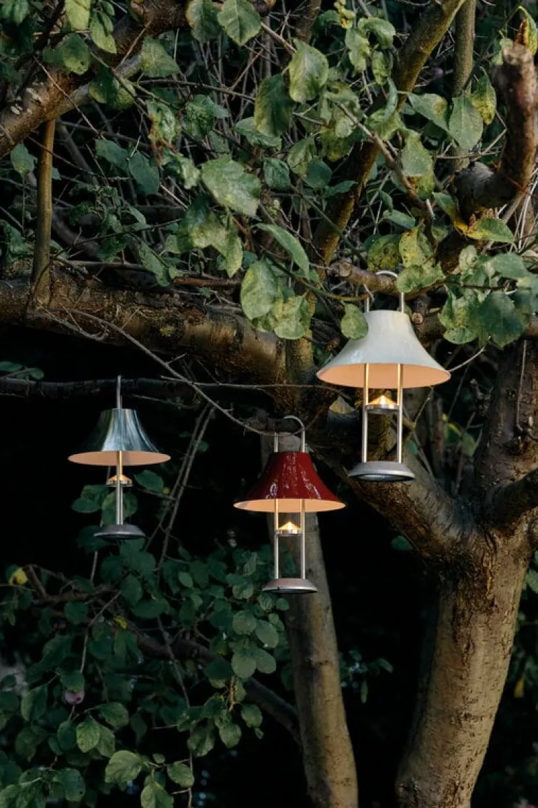 HAY Mousqueton Portable table lamp, brushed stainless steel