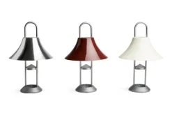 HAY Mousqueton Portable table lamp, brushed stainless steel
