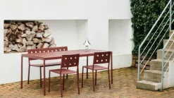 HAY Mousqueton Portable table lamp, brushed stainless steel