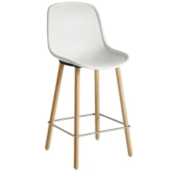 HAY Neu 12 bar stool, cream white - oak - steel