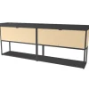 HAY New Order shelving package with sliding doors, charcoal - ash