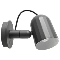 HAY Noc Wall Button wall lamp, dark grey