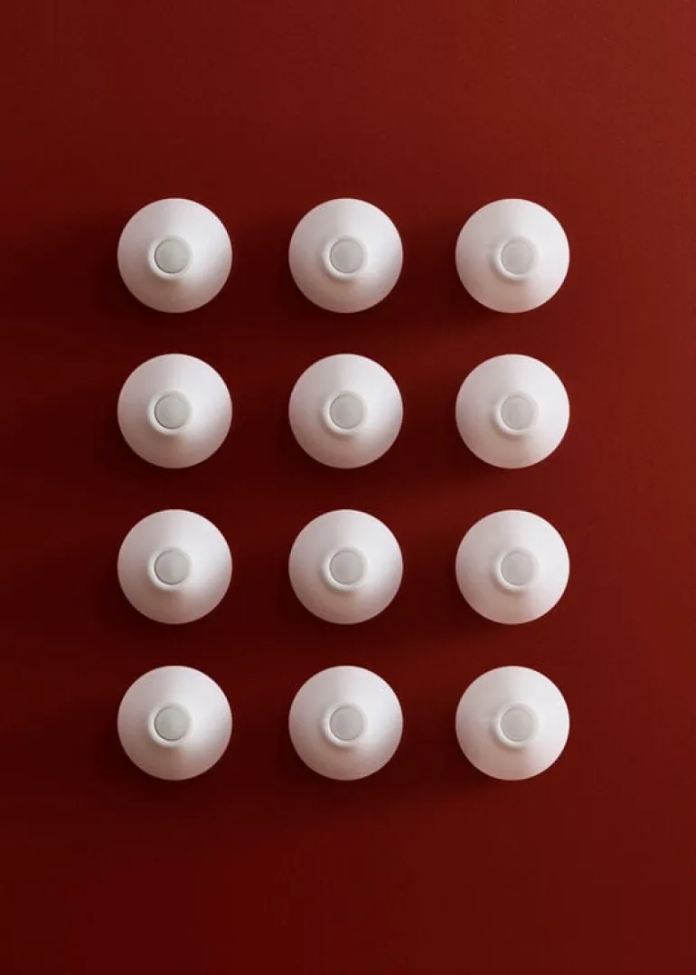 HAY Ono flush mount, hardwired, 20 cm, white opal acrylic