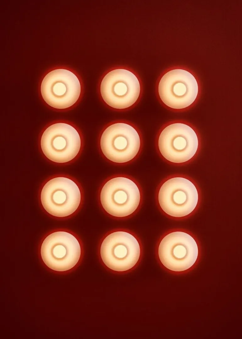 HAY Ono flush mount, hardwired, 20 cm, white opal acrylic