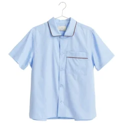 HAY Outline pyjama shirt, short-sleeved, soft blue