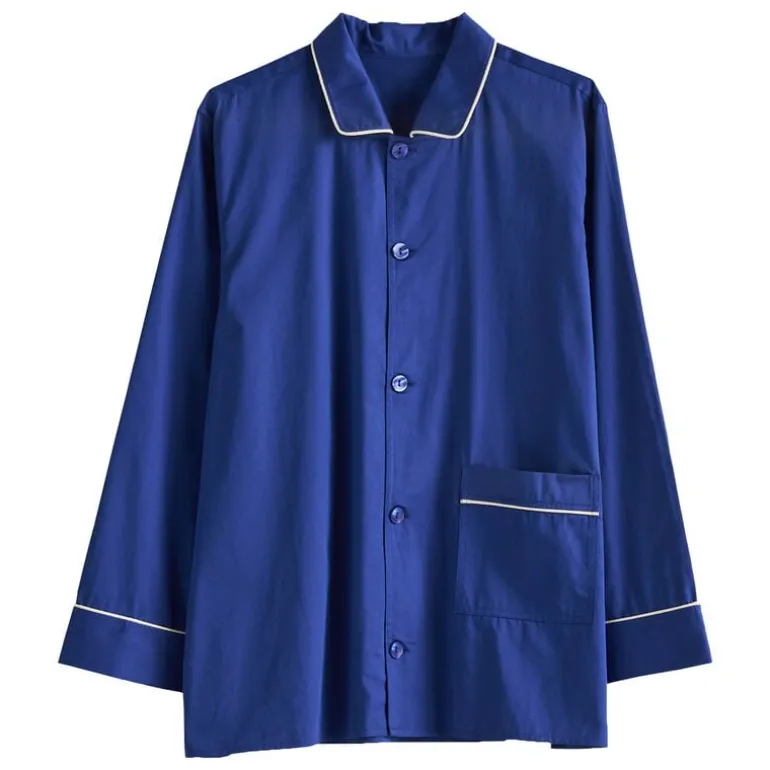 HAY Outline pyjama shirt, long-sleeved, vivid blue