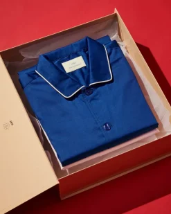 HAY Outline pyjama shirt, long-sleeved, vivid blue