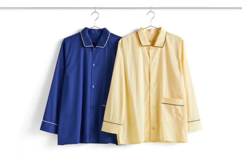 HAY Outline pyjama shirt, long-sleeved, vivid blue