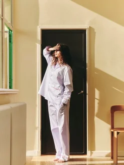 HAY Outline pyjama shirt, long-sleeved, lavender