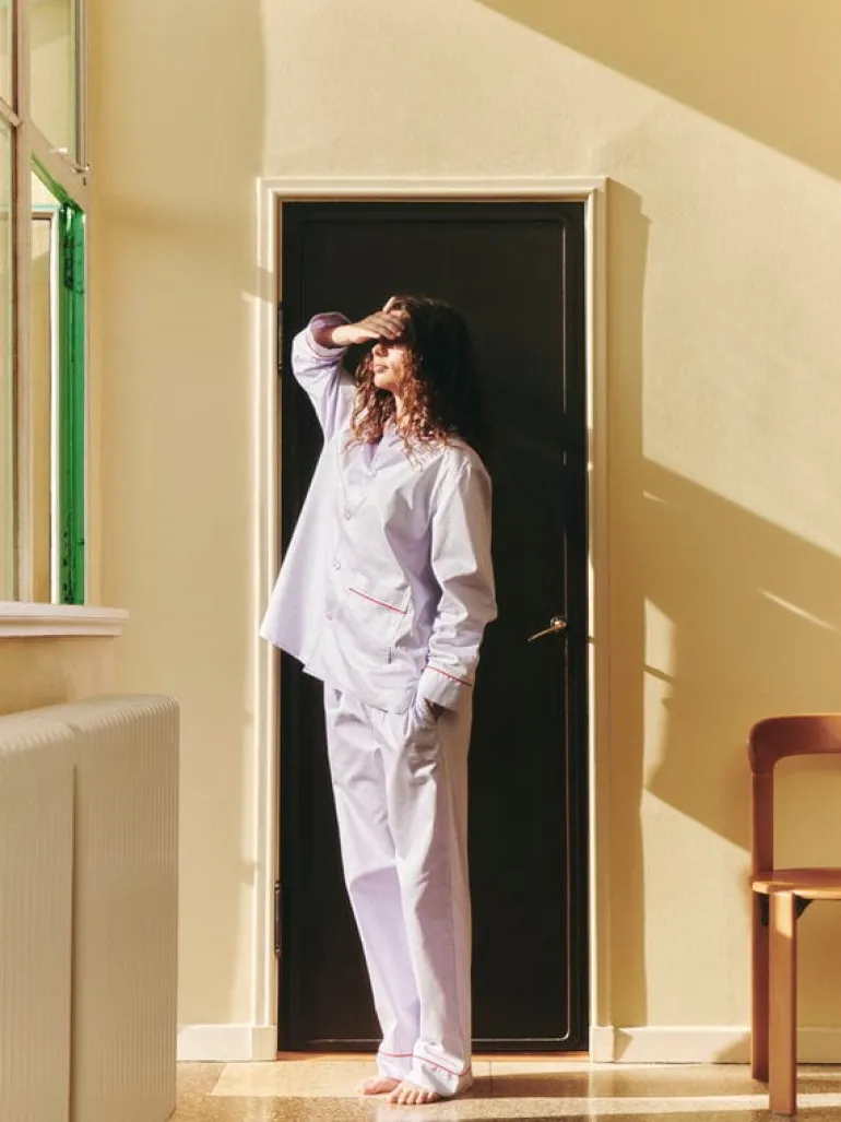 HAY Outline pyjama shirt, long-sleeved, lavender