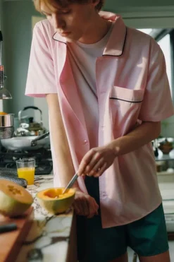 HAY Outline pyjama shorts, emerald green