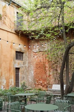 HAY Palissade Cone table, 70 cm, olive