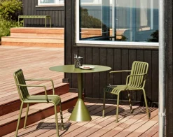 HAY Palissade Cone table, 90 cm, olive