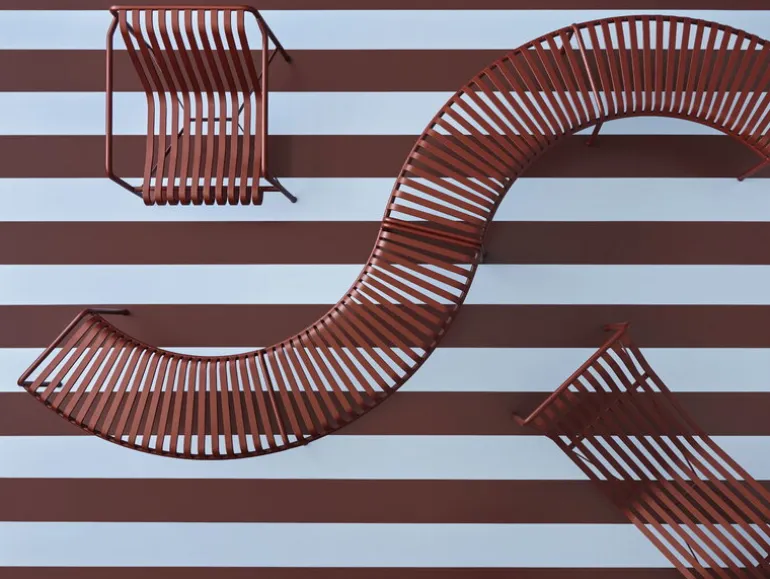 HAY Palissade dining armchair, iron red