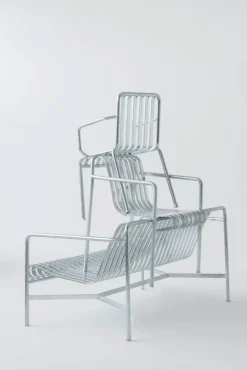 HAY Palissade dining armchair, hot galvanised