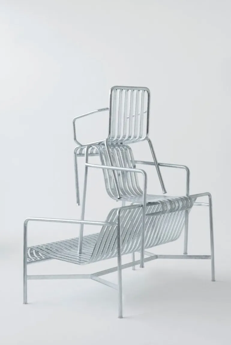 HAY Palissade dining armchair, hot galvanised
