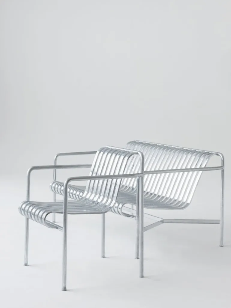 HAY Palissade dining armchair, hot galvanised