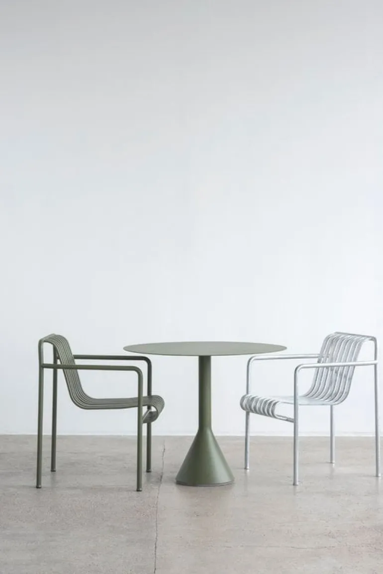 HAY Palissade dining armchair, hot galvanised