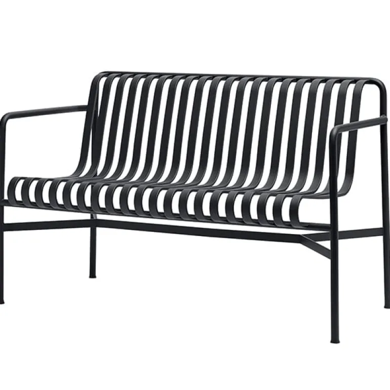 HAY Palissade dining bench, anthracite