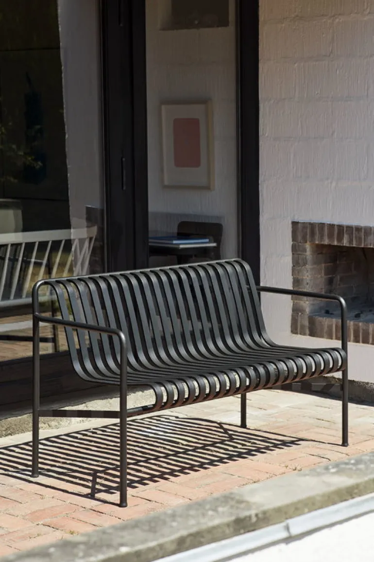 HAY Palissade dining bench, anthracite