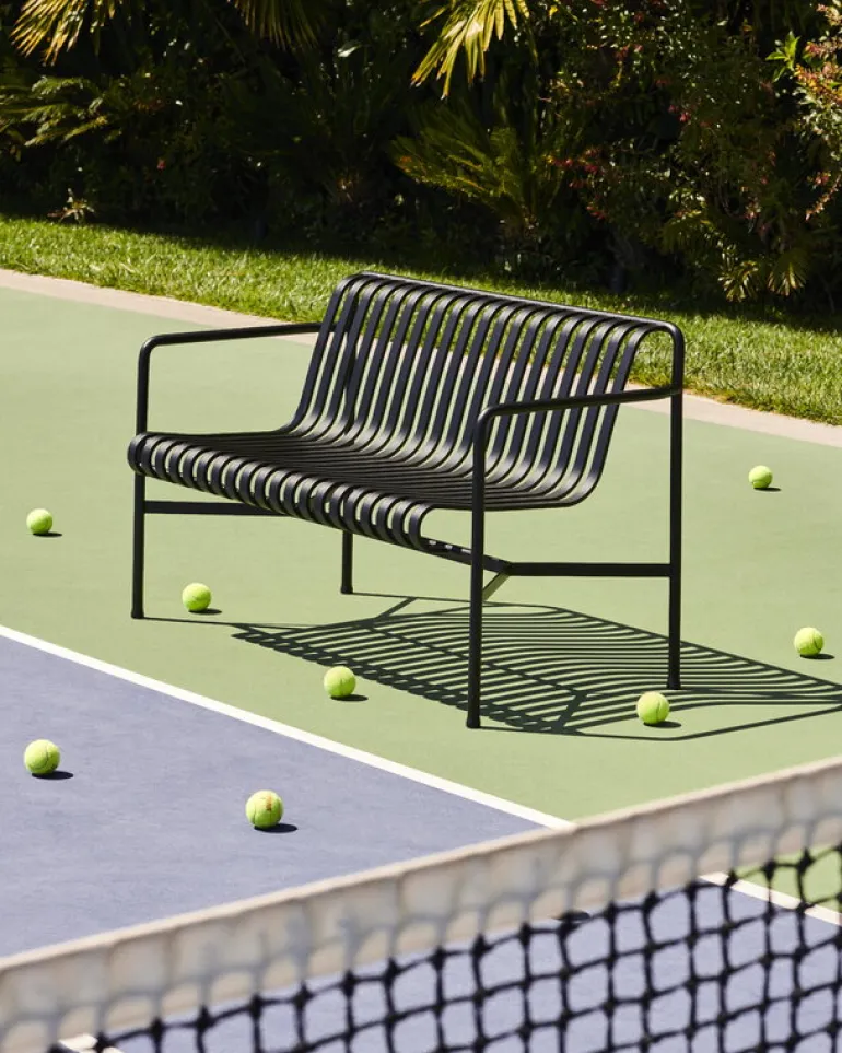 HAY Palissade dining bench, anthracite