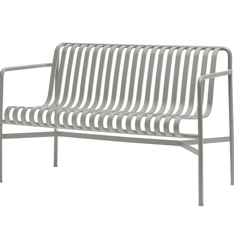 HAY Palissade dining bench, sky grey