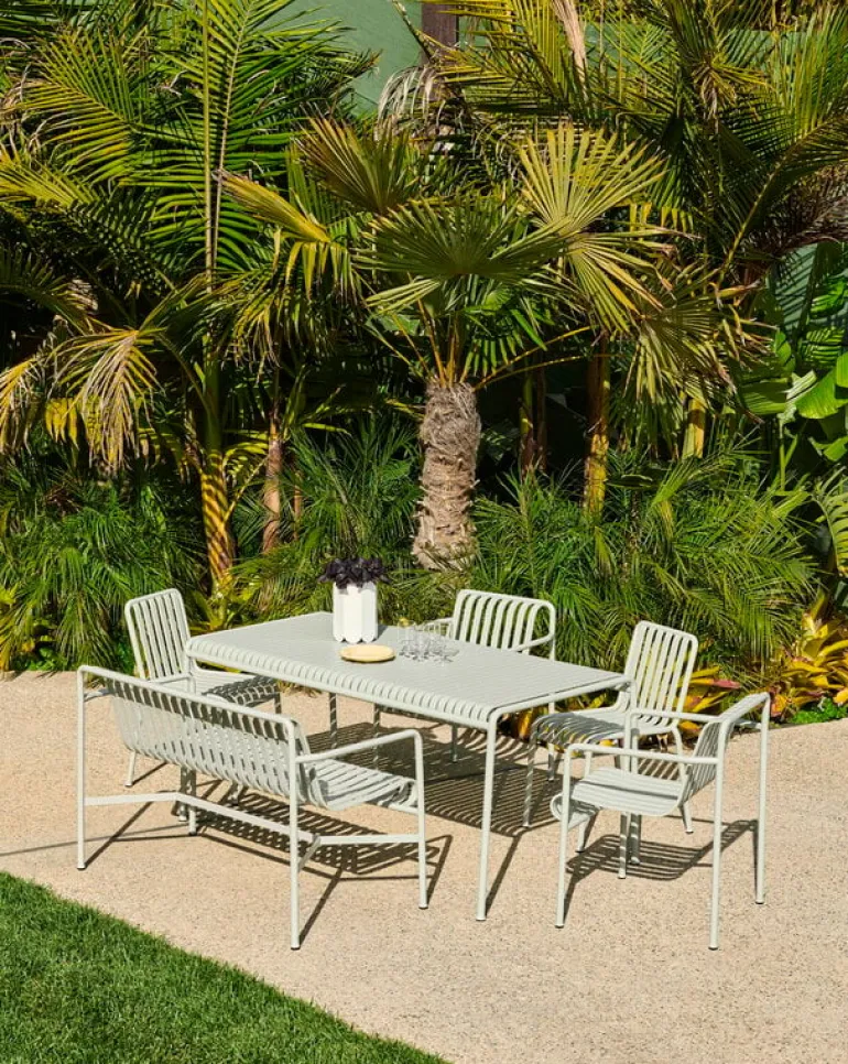 HAY Palissade dining bench, sky grey