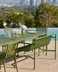 HAY Palissade dining bench, olive