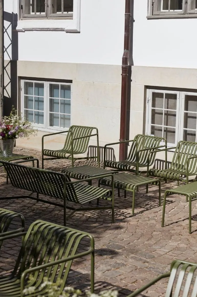 HAY Palissade lounge chair, low, olive